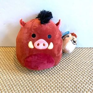 SQUISHMALLOWS NWT $38 Pumbaa and Timon 10" Squishy Soft Stuffed Plush Toy SP2